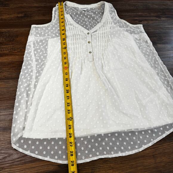 Motherhood Maternity Sheer Tank blouse with built in spaghetti strap tank SMALL - Picture 3 of 9